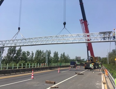 信阳信阳门架标牌施工现场