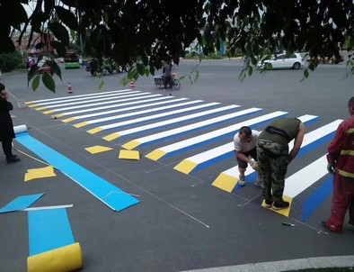 信阳信阳彩色路面标线施工